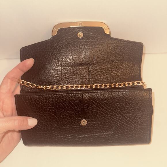 See By Chloe Black Leather Clutch designer luxury authentic Wallet chain include - Picture 8 of 10